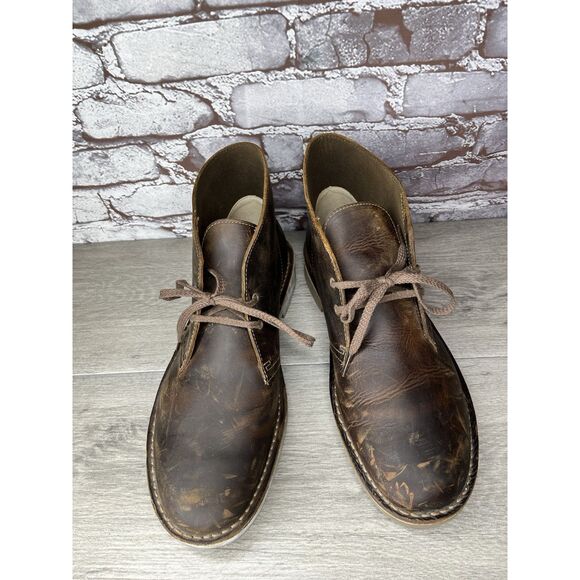 Clarks Bushacre Brown Leather Desert Chukka Boots Men Sz 11.5M US/45EU main image 12